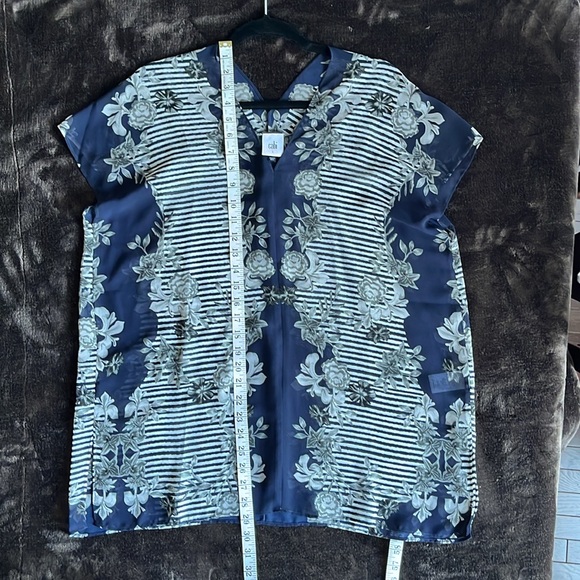 CAbi NWOT Women’s Size S Navy/Gray Sheer Tunic/Cover-up. - Picture 10 of 16